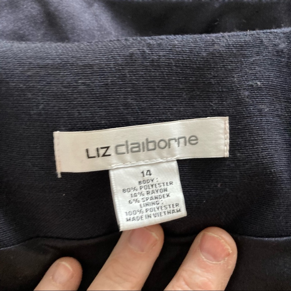 Liz Claiborne navy dress, size 14 - Picture 3 of 3